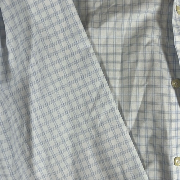 Jos. A. Bank Lot of 2 16.5-35 Tailored Fit No Wrinkle Dress Shirts Navy Yellow - Picture 2 of 8